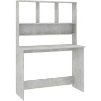 Desk with Shelves Concrete Grey 110x45x157 cm Chipboard35354-Serial number