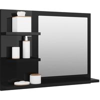 Bathroom Mirror High Gloss Black 60x10.5x45 cm Chipboard37675-Serial number