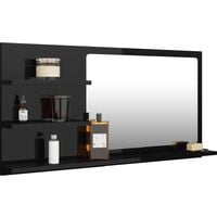 Bathroom Mirror High Gloss Black 90x10.5x45 cm Chipboard37684-Serial number