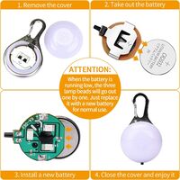 Dog Collar Light, 9PCS Colorful Clip-On Dog Lights for Collars, Cat Dog Collar Lights Led for the Dark, Waterproof Safety Pet Light for Night Walking with 3 Flashing Modes