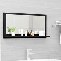 Bathroom Mirror Black 80x10.5x37 cm Chipboard37278-Serial number