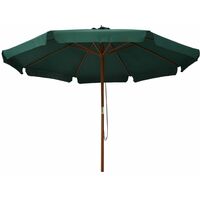 Outdoor Parasol with Wooden Pole 330 cm Green33054-Serial number