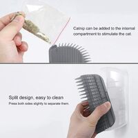 2 Pieces Brush Grooming Angle Massage for Cat, Hair Cats Comb with Cat Grass for Massage Itching Tool (Gray)