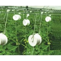 Tomato Roller Hooks with 15M Rope, 10PCS Crop Trellis Vertical Traction Rope for Flower Vine Climbing Plant Cucumbers Beans