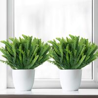 Artificial Fougere (Set of 6) - Artificial Plant Interior / Outdoor - Artificial Florage for Living Room, Garden, Wedding Decoration, Desk Bathroom Decoration Zen