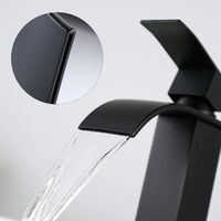 Black Washbasin Faucet Top Bathroom Bath Faucet Faucet for Solid Washbasin Super Quality Tap (Black Top)