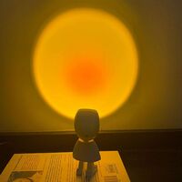 Sunset Projection Lamp, Night Light Projector, 360 Degree Rotation Adjustable Robot Figure Projection LED Lamp, Dreamy Dreamy Light Light Bedroom Floor Floor Lamp