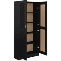 Book Cabinet High Gloss Black 82.5x30.5x185.5 cm Chipboard36747-Serial number