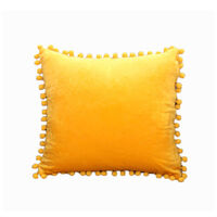 Set of 2 Yellow Cushion Covers Decoration Outdoor Sofa Decorative Bed Cushion Decorative Decoration for Garden Living Room 45x45cm