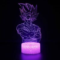 3D Illusion Night Light LED Desk Table Lamp 7 Color Touch Lamp House Office Room Decor Kids Birthday Christmas gift (Dragon Ball)