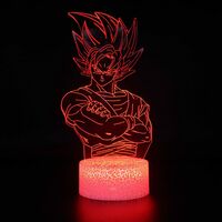 3D Illusion Night Light LED Desk Table Lamp 7 Color Touch Lamp House Office Room Decor Kids Birthday Christmas gift (Dragon Ball)