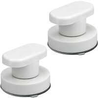 Set of 2 suction door handle, handle suction bay window handles with strong suction cup for bathroom drawer cabinet cupboard