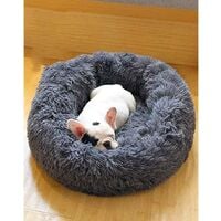80cm sleeping basket dog cat trash, cushion red winter hot stuffed animal bed Gray soft and comfortable cushions for kennel dog keep warm and improve sleep