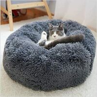 80cm sleeping basket dog cat trash, cushion red winter hot stuffed animal bed Gray soft and comfortable cushions for kennel dog keep warm and improve sleep
