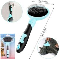 Dog brush and cats grooming comb for dog and cat with long and short-blue hairs