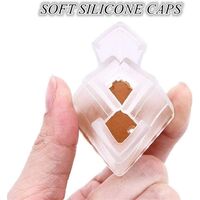 16pcs Chair Caps Feet, Silicone Chair Caps Feet, Square Chair Foot Stamps, Furniture Stamps Table Covers Floor Protector (31-36mm)