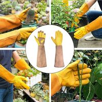 Gardening Gloves Gardening Gloves Thorn Waterproof Leather Gloves Gardening with Long Flexible Flexible Protection Gardening Gifts for ForeArm Women / Men Garden & Building Work - XL