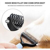 Long Animal Dog Brush Comb Non-slip Metal Comb Double Face Professional Dog and Dog Brush Long