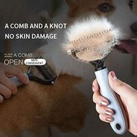 Long Animal Dog Brush Comb Non-slip Metal Comb Double Face Professional Dog and Dog Brush Long