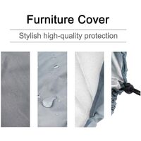 Protective Cover for Folding Chaise Longue, Garden Bouncer Cover Dustproof, Waterproof, Anti-UV, Garden Couch Cover 210D Oxford for Recliner, W70 × H110cm (Gray)