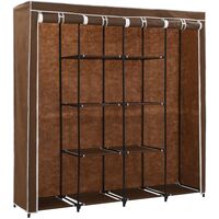 Wardrobe with 4 Compartments Brown 175x45x170 cm15711-Serial number