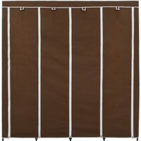 Wardrobe with 4 Compartments Brown 175x45x170 cm15711-Serial number