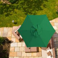 Replacement Cover for Parasol, Spare Cover for Outdoor Parasol, Anti-Ultraviolet, Waterproof Patio Garden Parasol, 2 m / 6 Arms ， Green