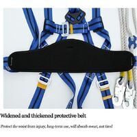 SAFETY Harness, Protective Harness Kit, Fall Arrest Harness 5 Anchor Points, Full Protection, for Electrical Energy, Building Construction, Aerial Work