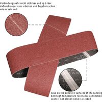 Abrasive Belt 100 x 915 mm, 180 Grain Abrasive Cloth Belts for Belt Sanders （8 Pieces）