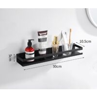 Shower Shelf Without Drilling, Bathroom Shelf Stainless Steel, Matte black - 30 cm