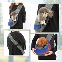 BETTE Dog Carrier Bag, Sling Dog Cat Carrier Bag with Adjustable Shoulder Strap and Collar Hook for Small Dogs Up to 5 kg