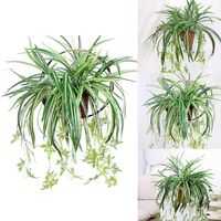 BETTE Artificial Chlorophytum Hanging Plant, Artificial Ivy, Realistic Green Leaves, Wall Hanging, For Home, Garden, Office, Veranda, Wedding Decor