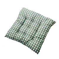 2 Square Chair Cushions 40x40 Seat Cushions Home Decoration Cushion Mat Quilted, Comfortable and colorful - Ideal for indoor and outdoor (Light green grid）
