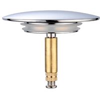 BETTE Bathtub Stopper, Ø 70 mm, with Double Seal, Adjustable in Height, Universal Bathtub Stopper, Basin Flapper, in Tempered Brass with Chrome Finish, Rustproof Bathtub Drain