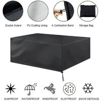 BETTE Garden Furniture Living Room Cover, Oxford Rectangular Table for Garden Furniture UV Protection (200 x 160 x 70 cm)