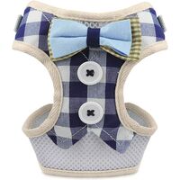 BETTE Dog Harness and Leash Vest, Soft Mesh Padded Puppy Harness, Adjustable Breathable Anti Pull Harness Vest with Bow Tie for Puppy for small and medium sized dog cats