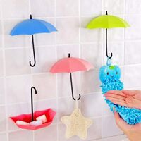 BETTE Adhesive Umbrella Hook, Umbrella Wall Hook Sticker Umbrella Hook for Bedroom Bathroom Kitchen Door Wall (9pcs)
