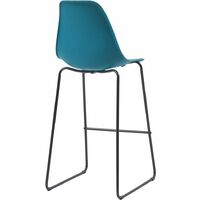 Bar Chairs 4 pcs Turquoise Plastic15388-Serial number