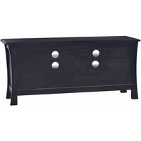 TV Cabinet Light Black Coffee 100x30x45 cm Solid Mahogany Wood18048-Serial number