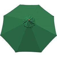 Betterlife Garden Parasol Replacement Fabric, Canopy Umbrella Cover 2.7m, Cover for Patio Parasol, Market Table Parasol, Replacement Canopy, 8 Arms-Green||2.7m/8 Arms