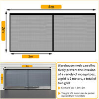 Garage Door Magnetic Screen for Cars Betterlife- Self Adhesive Garage Door Curtain Fiberglass 2x4m Double Mesh Door Magnetic Closure Retractable Fiberglass
