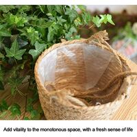 Jute Rope Hanging Flower Pot - Collapsible Seagrass Macrame Basket - for Succulent Plants, Indoor Outdoor Decor Betterlife