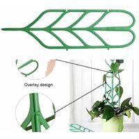 Adjustable Climbing Plant Support Mini Climbing Trellis Support Plastic Stacked Potted Plants 6 Garden Trellis for Indoor/Outdoor Garden,Climbing Plants Pot Betterlife(Green )