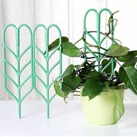 Adjustable Climbing Plant Support Mini Climbing Trellis Support Plastic Stacked Potted Plants 6 Garden Trellis for Indoor/Outdoor Garden,Climbing Plants Pot Betterlife(Green )