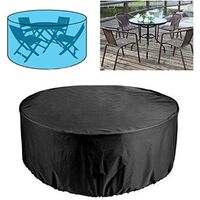 Garden Furniture Cover, Round Garden Table Cover Waterproof Heavy Duty Circular Patio Outdoor Furniture Tent Cover Anti-UV Dining Chair Table Dust Cover 185x110cm,Betterlife