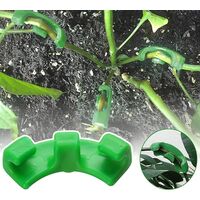50 Pack 90 Degree Plant Clips for Controlling Plant Growth, Suitable for Bend Plant Stems and Change Growth Direction, BR-Vie (Green)