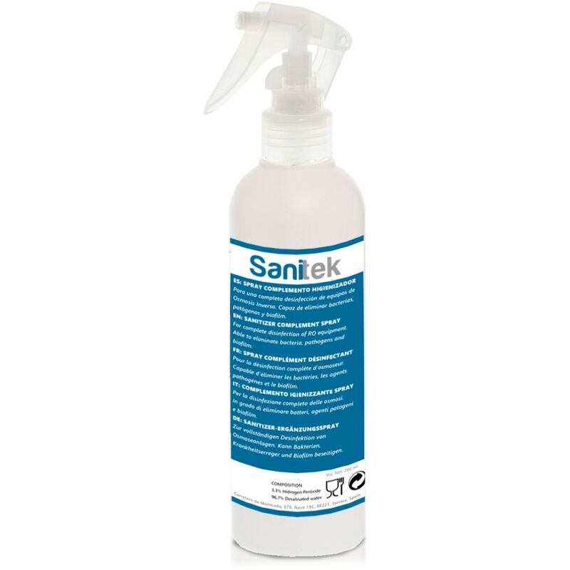 SANITEK Spray Igienizzante Complemento per osmosi inversa e fonti idriche