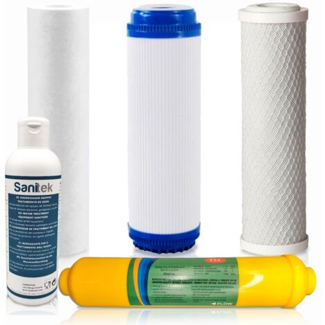 3 Filtri Ricambio Per Osmosi Inversa Pure Blue H2O | Sostituti Stadio 1:1 20" PB-TLRO3RCT-3PK - Foto 4