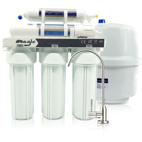 Forwater SYSTEM250 Mini 50GPD - Sistema ad osmosi inversa per la produzione  di acqua prefiltrata, acqua di osmosi e acqua miscelata a 3 stadi