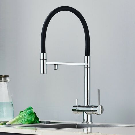 aora Impianto ad osmosi inversa GT600 + rubinetto in acciaio inox a 3 vie senza foratura, filtro ad osmosi con filtrazione a 8 livelli e cambio filtro in 3 secondi. Sistema di